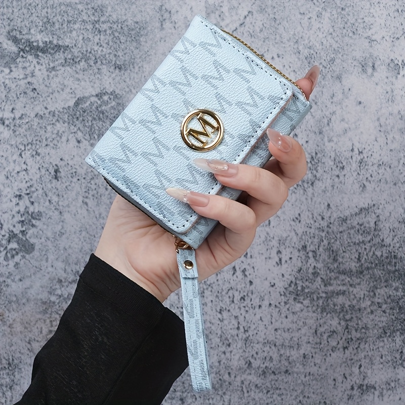 New Women's Wallet Short Trifold Zipper Handbag Fashion Print Large Capacity Coin Purse Card Holder