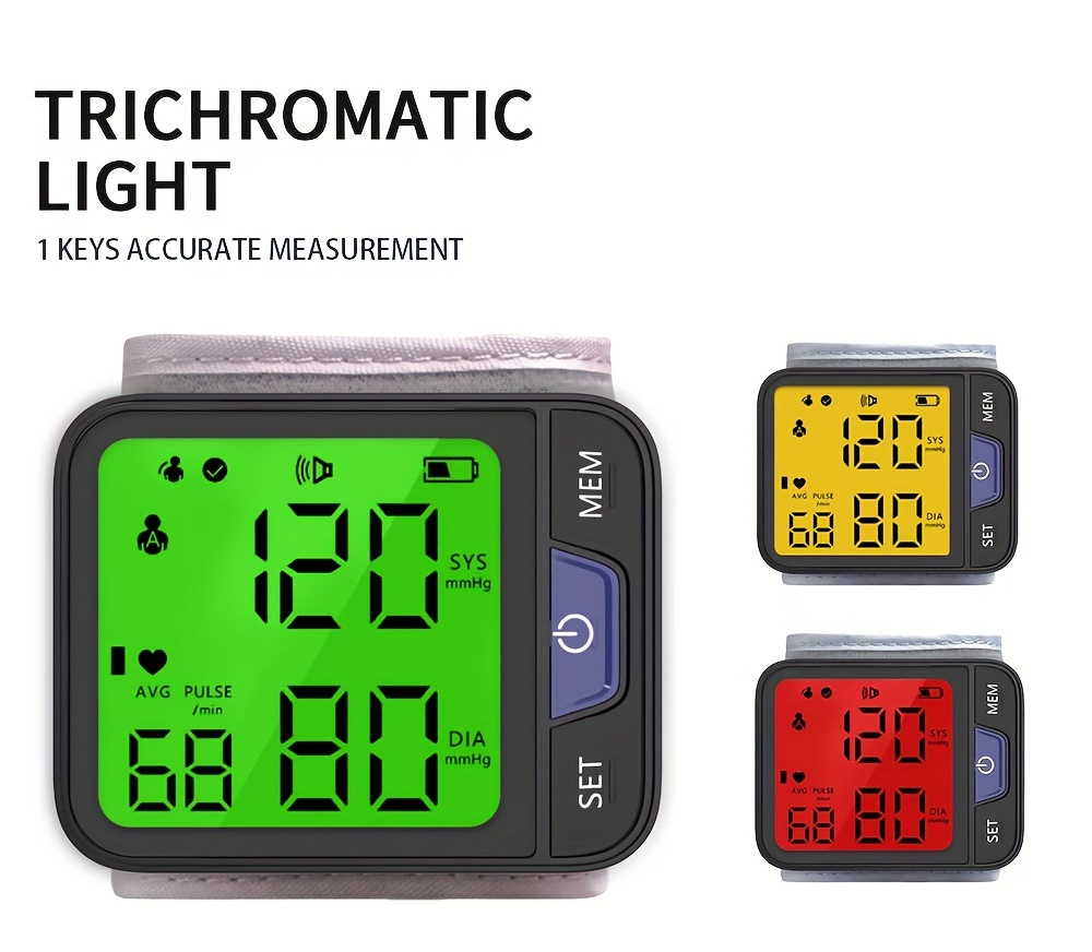     wrist   with voice large tricolor display digital automatic cuff carrying case included batteries not included Product details 5