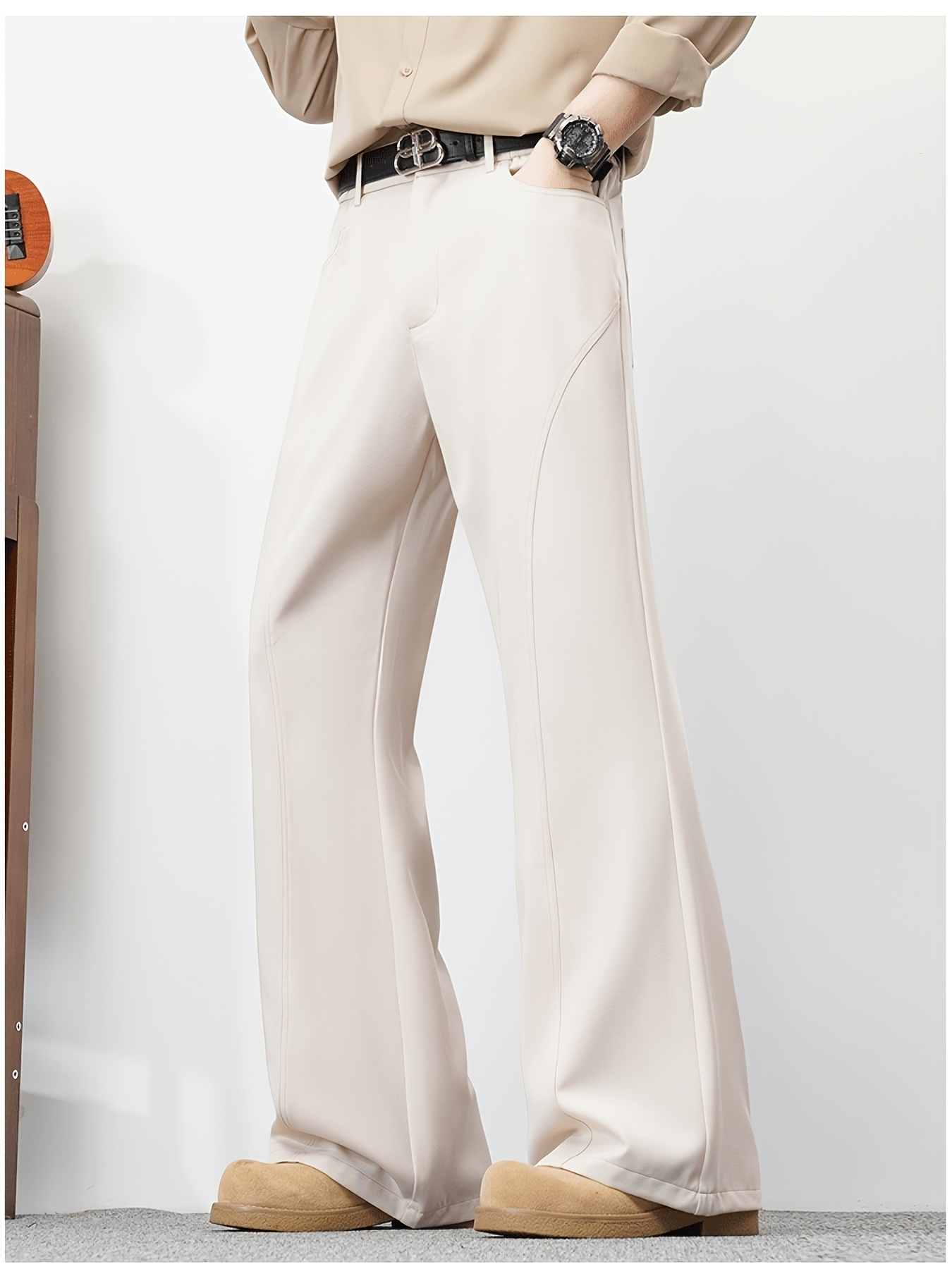men flared pants sold on Temu Mexico