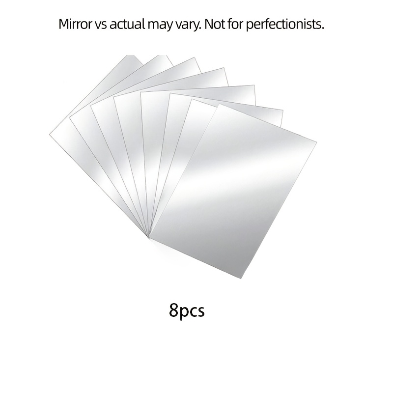 TEMU A Set Of 8pcs, 30*20cm/*7.87in Acrylic Soft Mirrors, Suitable For Bathroom Decoration And Tray Display