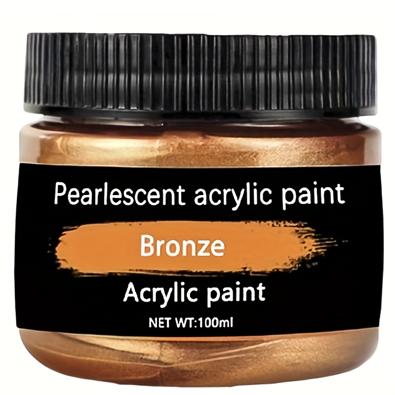 Metallic Acrylic Paint, 12-color Acrylic Paint Set, 3.38 Oz/100 Ml Bottle, With Bright Colors, Suitable For Artists To Paint On Rocks, Wood, And Ceramics With Metallic Paint