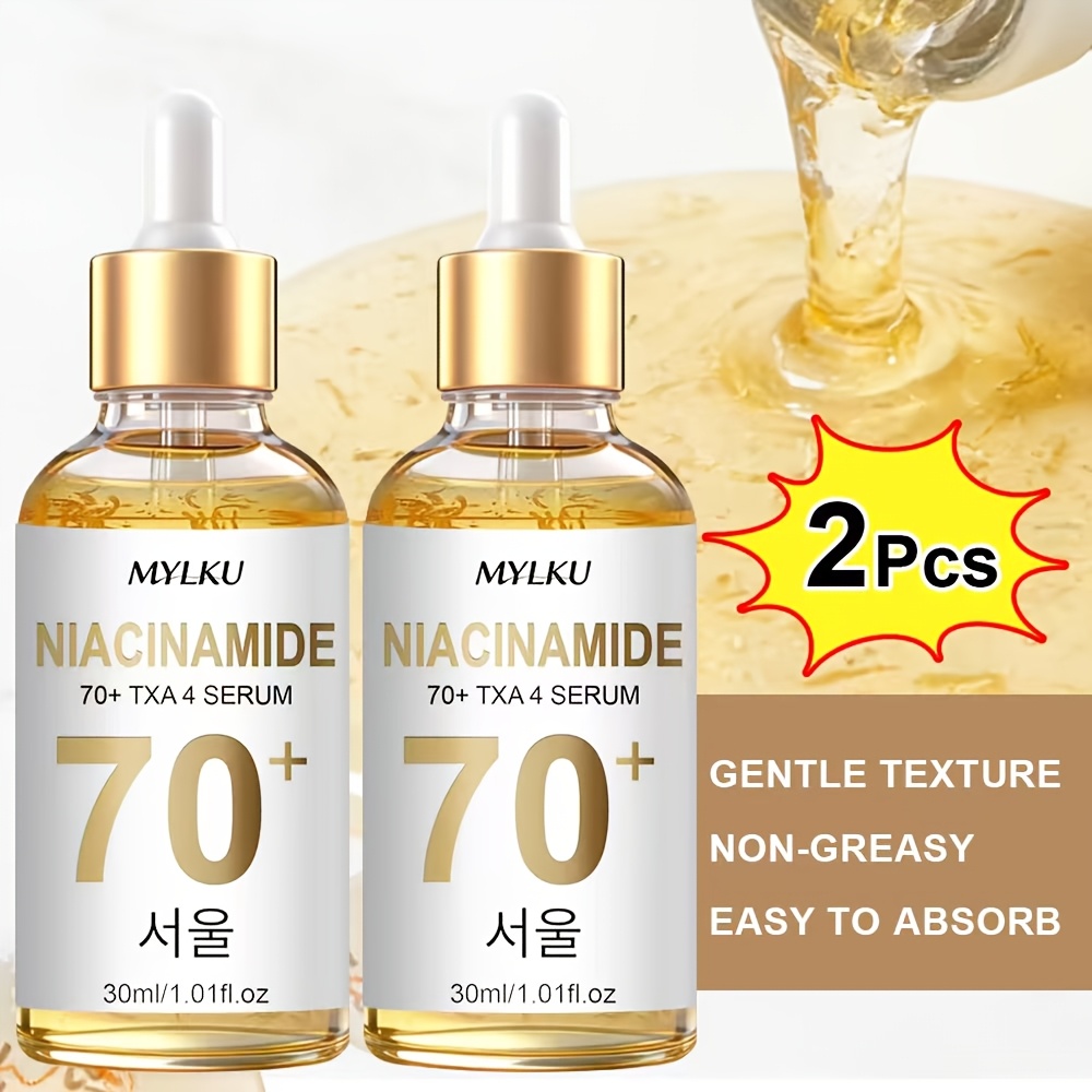 2 bucăți Ser Facial cu Niacinamidă + Acid Hialuronic pentru Ridicare și Fermitate Instantanee, Potrivit pentru Pielea Lăsată și Ridurile Faciale, Face Fața să Pară Mai Fermă, Minimizează Vizibil Ridurile, Liniile Fine, etc., Spune Adio Pielii Uscate, Mate și Lăsate, Potrivit pentru Toate Tipurile de