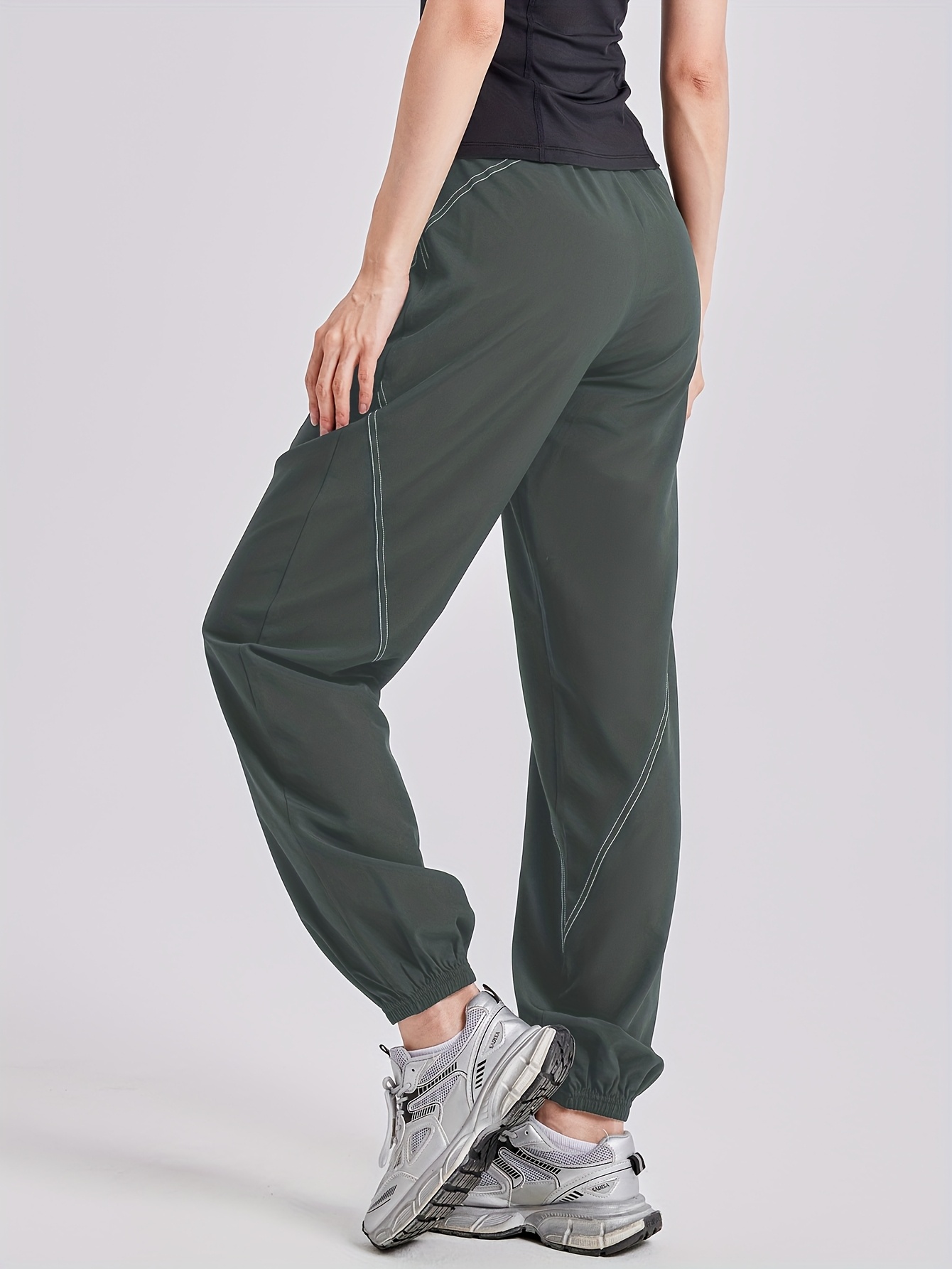 womens high waist stretchy joggers breathable athletic pants