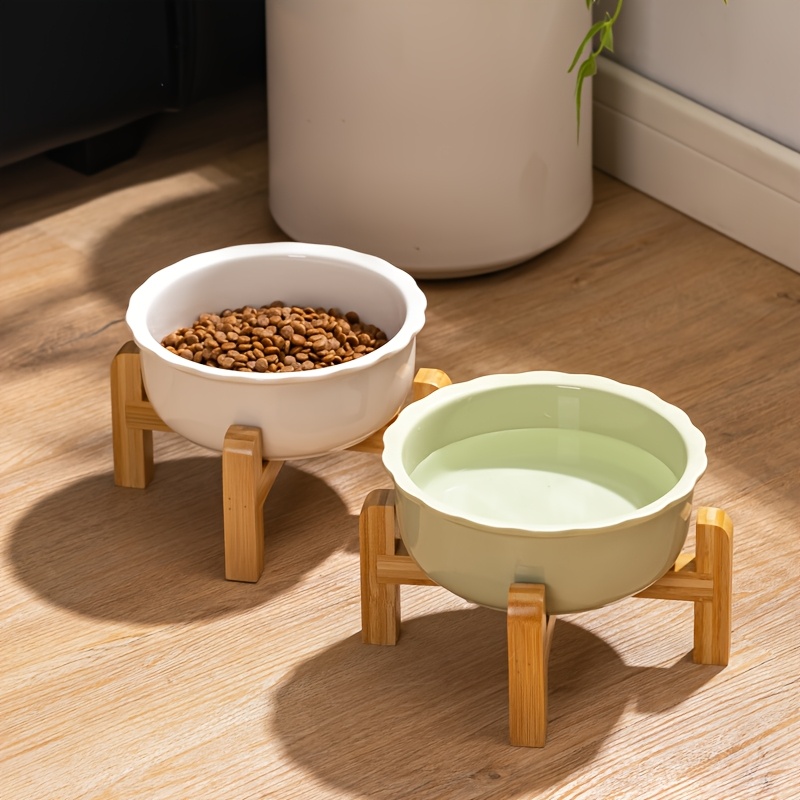 ceramic pet bowl with stand anti spill anti choke large capacity food and water dish for dogs Product details 1