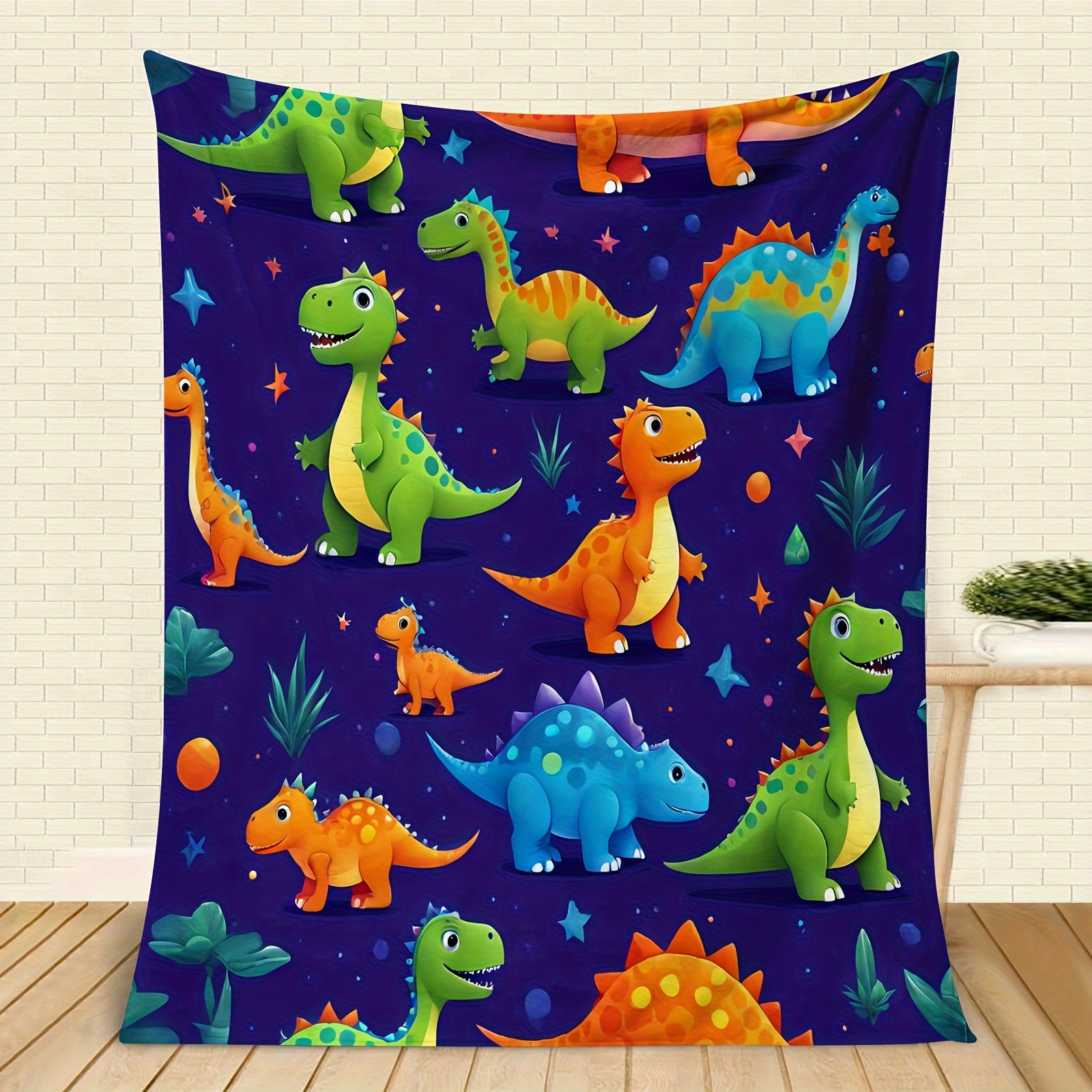 

Dinosaur Paradise Fleece Blanket: Cozy And Versatile For All Seasons