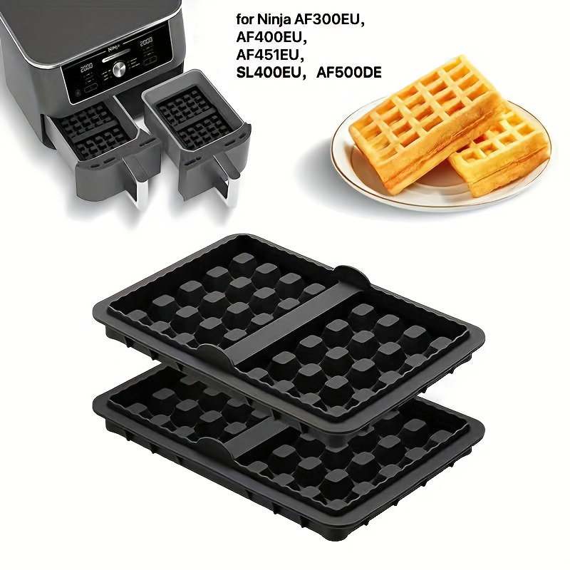 Waffeleinsatz Für Ninja Airfryer – 2 Stück, Hitzebeständiges Silikon, Für AF400EU, AF451EU, SL400EU