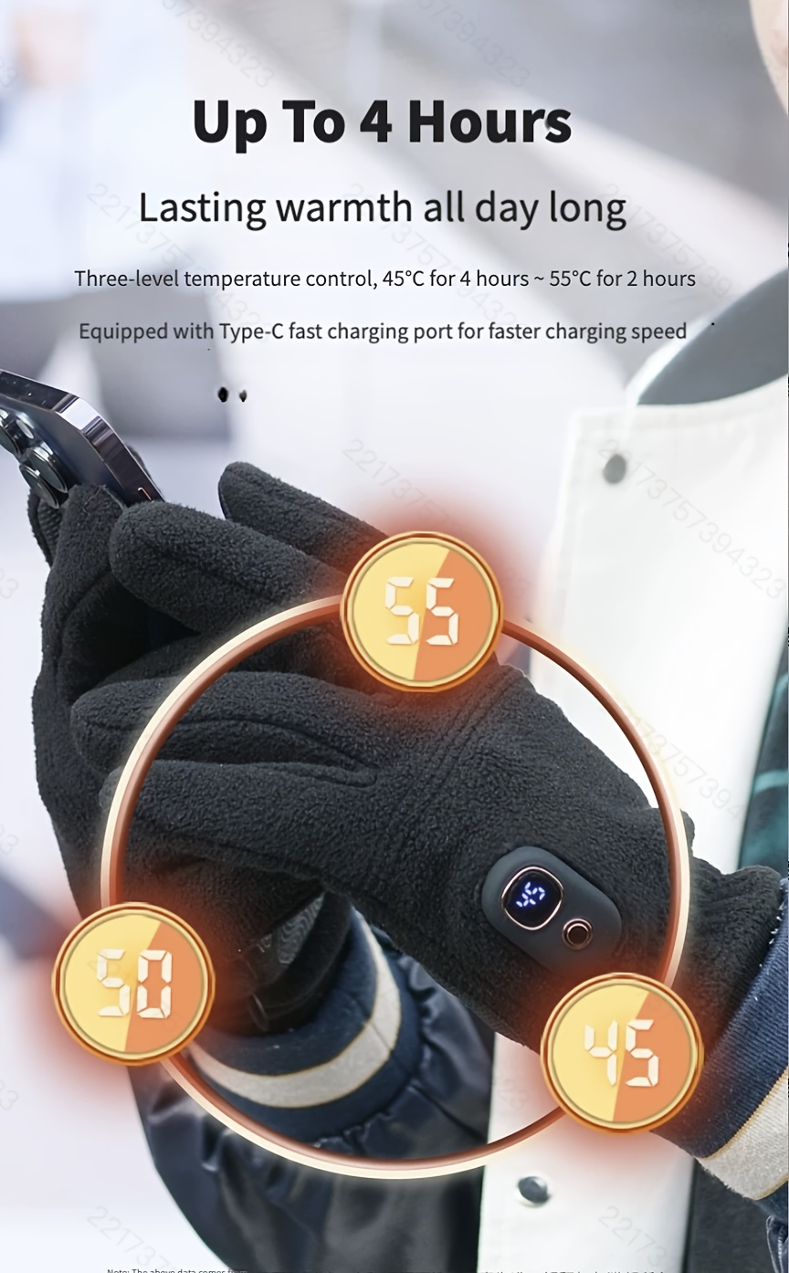 thickened work gloves electrically heated gloves built in battery heating to   adjustable temperature washable hand protection safety work gloves for industrial construction carpentry winter promotions winter clearance Product details 13