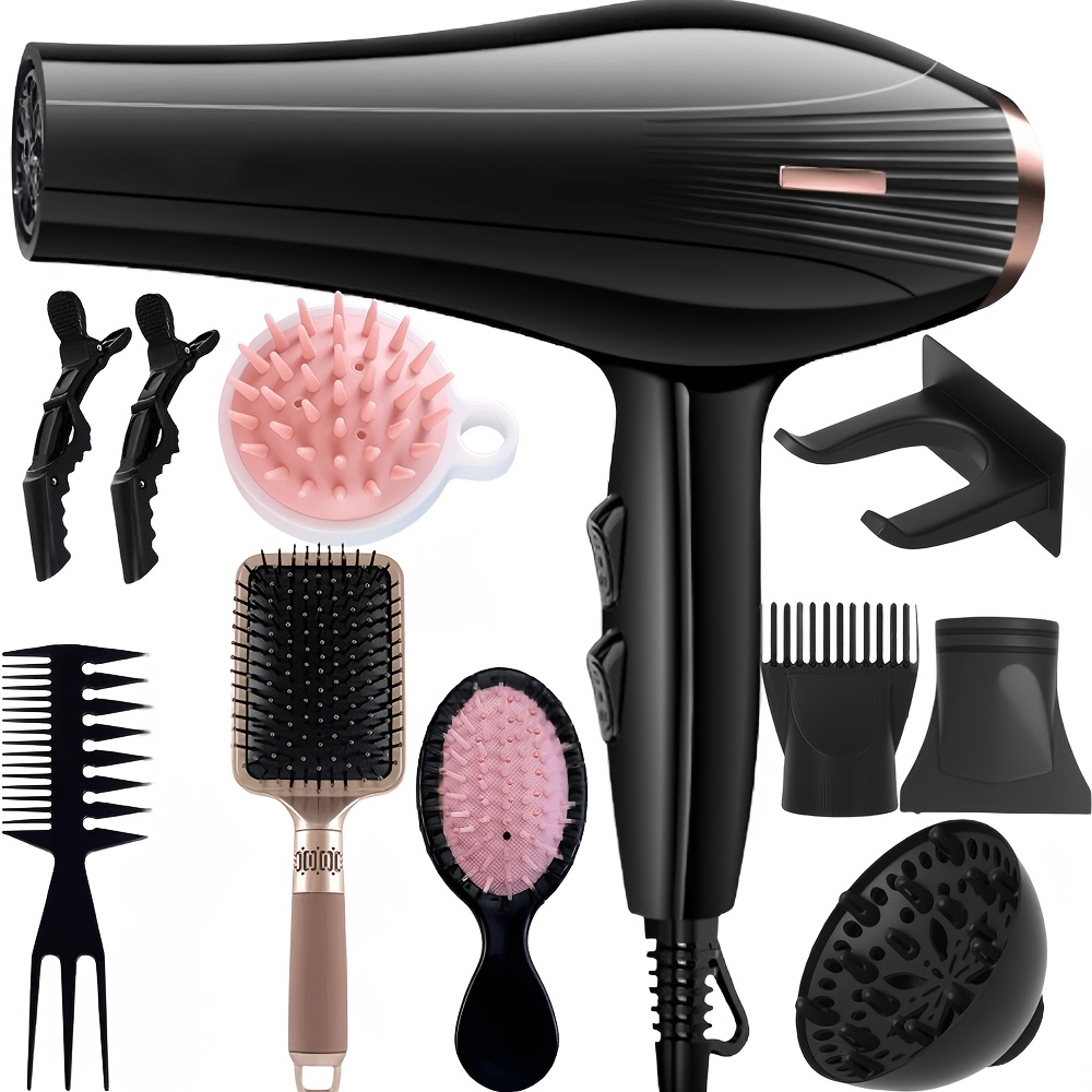 TEMU Morfone -one High-end Hair Dryer. A Hair Dryer Set With Accessories Such As A Comb, Hair Clip, And Nozzle. Suitable For Family Or Travel Use- Hair Care Festive&festival Gift For