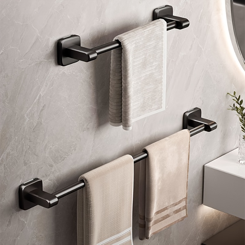 

Easy-install Alloy Towel Bar - Wall Mounted, No Drilling Required, 12"/16"/20" Sizes - Bathroom Storage & Organization