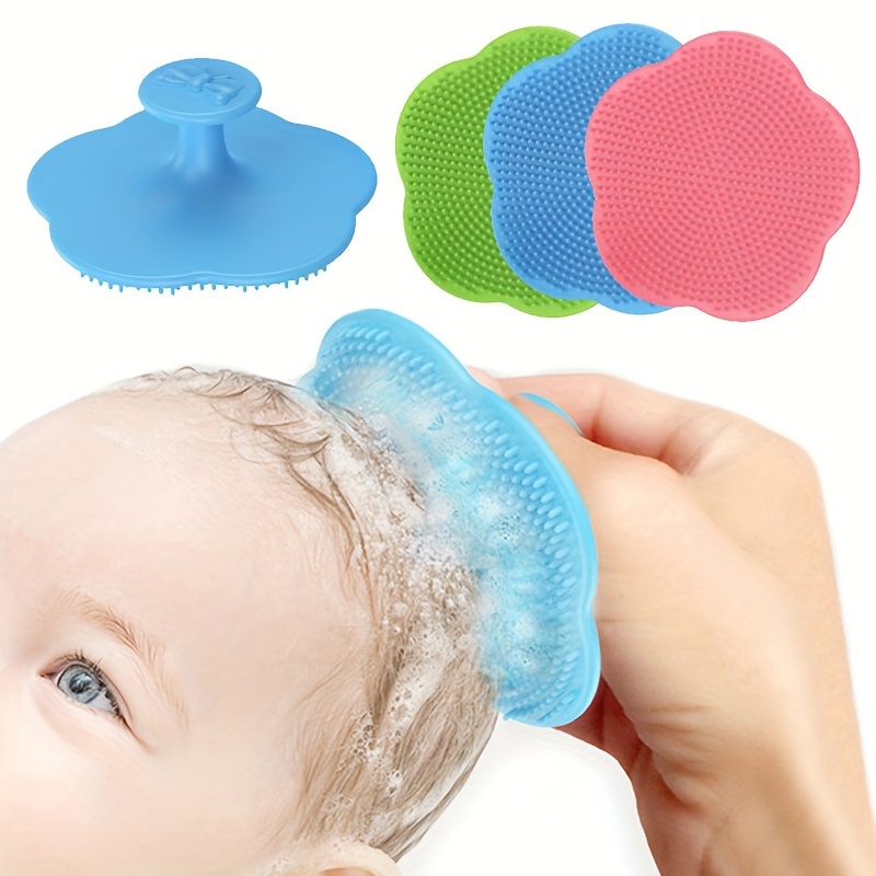 

Infant Silicone Hair Comb Set, Soft Head Fat Comb For Newborns, Bathing & Hair Cleaning Brush, Massage Comb, (blue, Green, Purple, Pink), Baby Gift For Halloween, Thanksgiving, Christmas