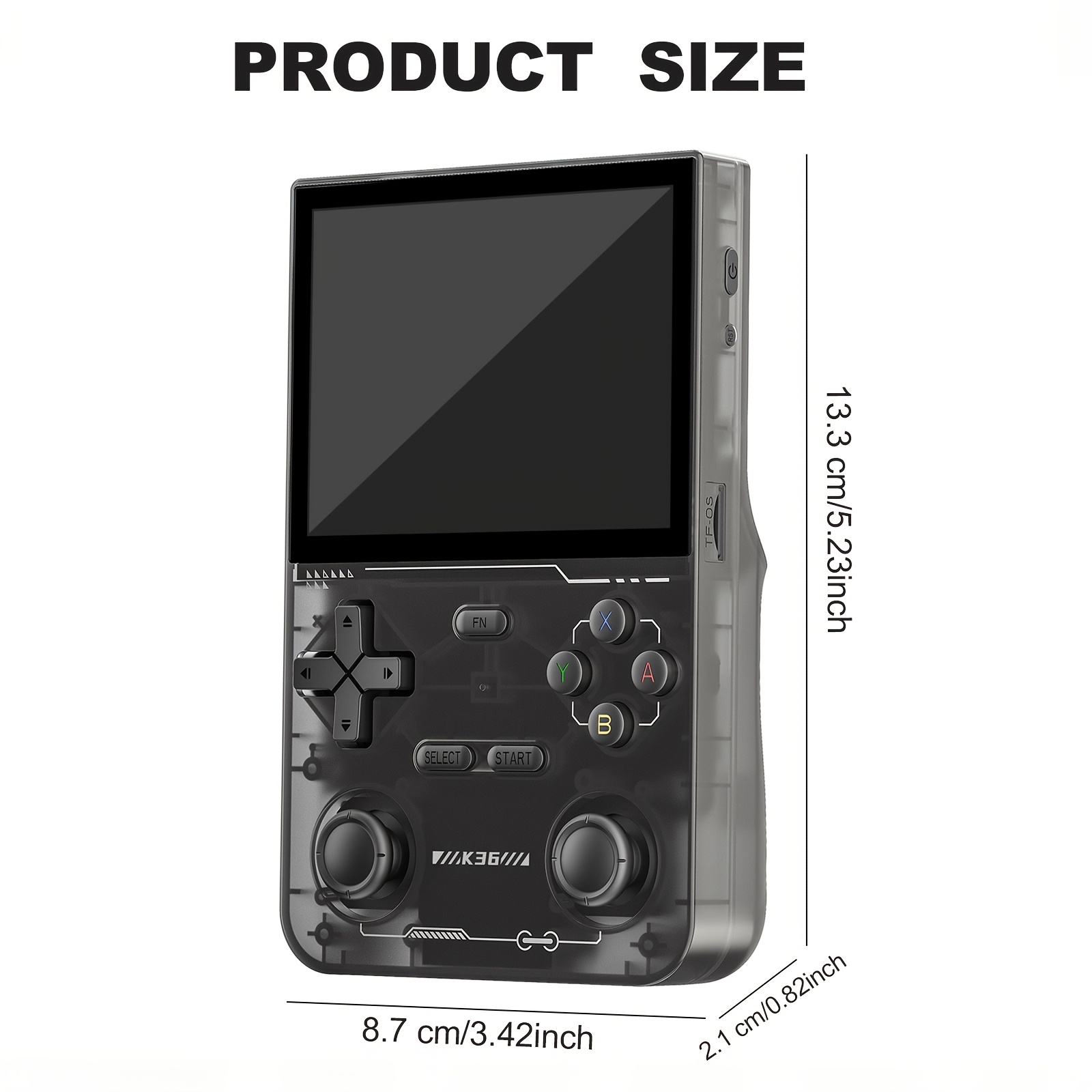   r36s classic gaming entertainment 3 5   portable   machine with headphone jack abs material 64gb tf card otg usb cable valentines gifts