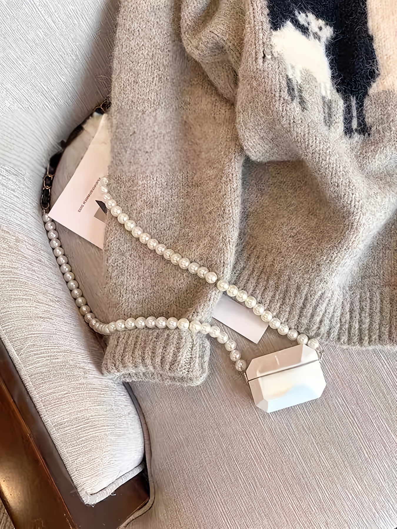 elegant svart och vit fårpullover för kvinnor - Temu Sweden