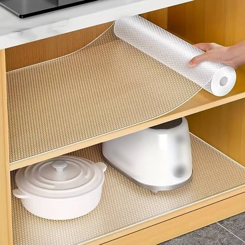 1 roll of white washable oil resistant anti slip drawer mat 11 81 inches wide 39 37 inches long suitable for anti slip drawer mats in cabinets drawers and shoe cabinets