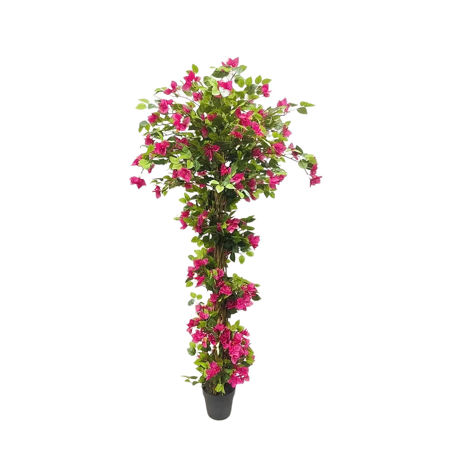 185cm Artificial With Flowers In Plastic Pot Faux Blooming Tree For Decor Indoor Or Outdoor Home Office, 1pc
