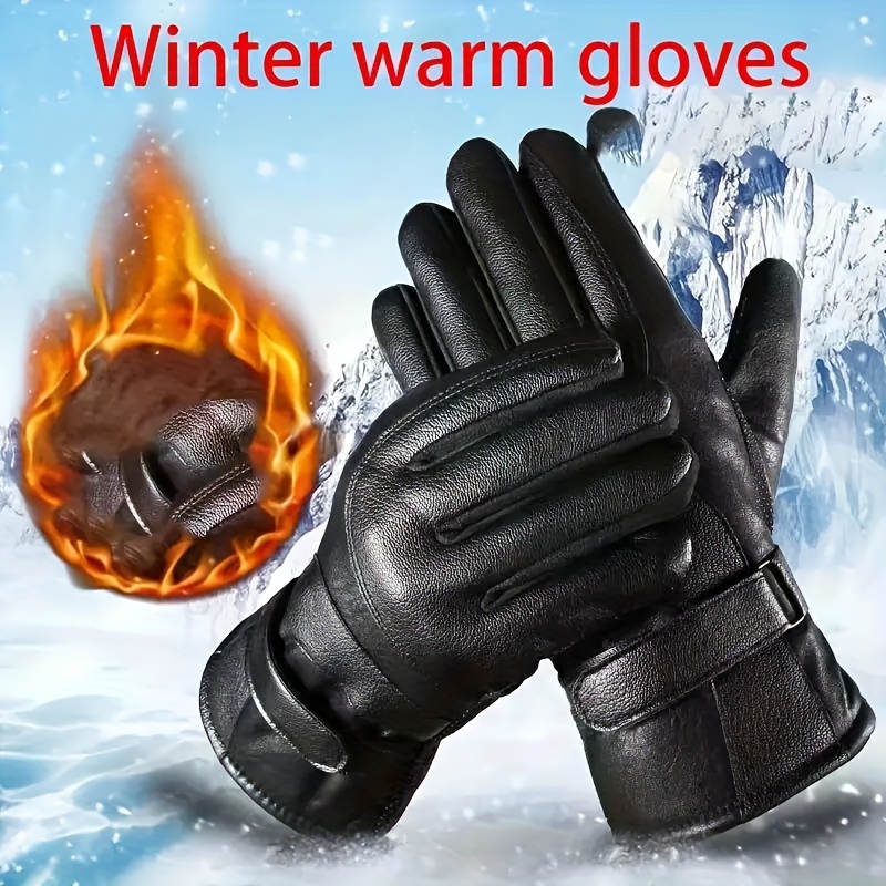 

1 Gloves, , Touchscreen , , Thickened , Christmas For Men And , , & , Accessories, Pu