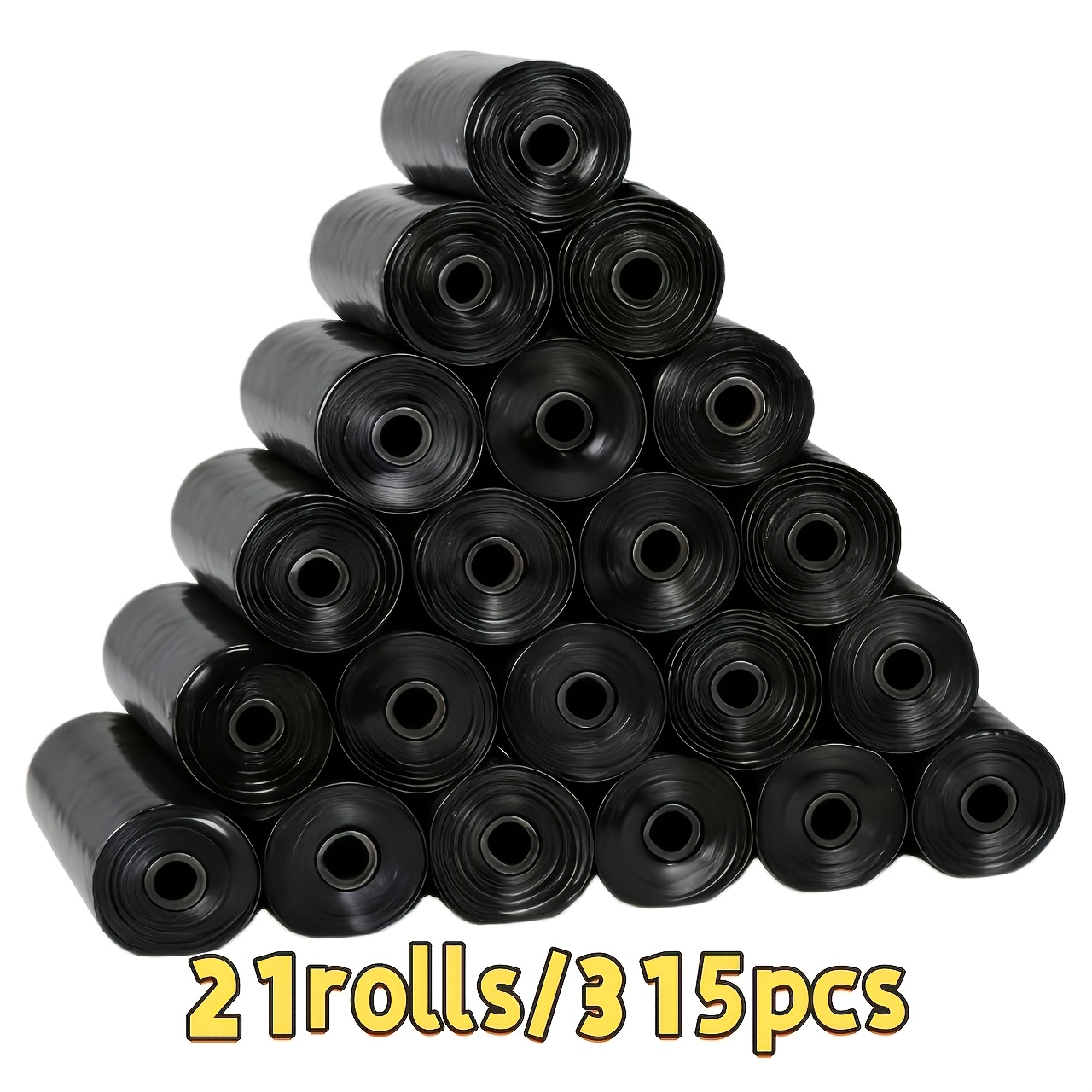 TEMU 11 Rolls/165pcs, 17 Rolls/255pcs, 21 Rolls/315pcs Of Thick, Leak-proof, Odor-resistant Pet Waste Bags. Durable Disposable Pet Trash Bags,