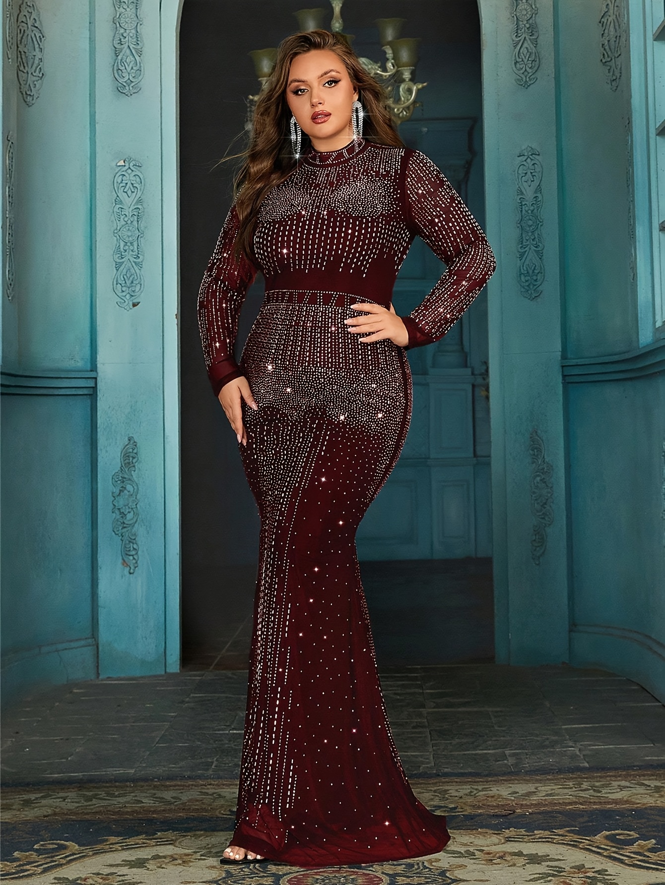 sachin and babi light blue dress LaDivine S529C Long Plus Size Formal Beaded Dress  The Dress Outlet