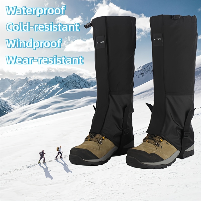 

2pcs Universal Outdoor Gaiters, Professional Waterproof Snow Pants, Hiking Mountaineering Leg Protectors, Polyester Fiber, Unisex, For Easter, , Ramadan, Mountain Day,