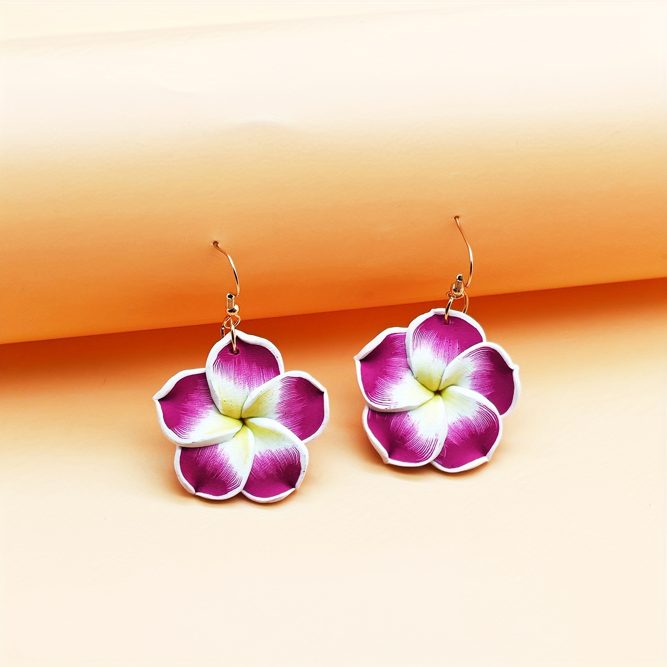5 Pairs Sweet Clay Flower Earrings Set, Bohemian Style