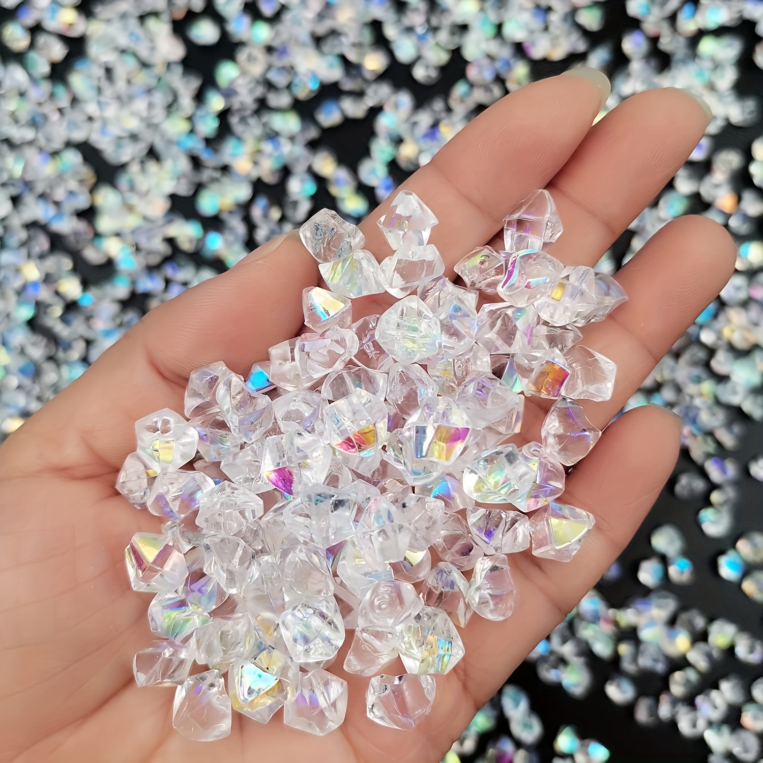 Image of Acrylic Vase Fillers, Pack Of 540, Clear Fake Ice Cubes Gems For Wedding Decor, Table , Centerpieces, Aquarium Fillers, Holiday And Home Decor