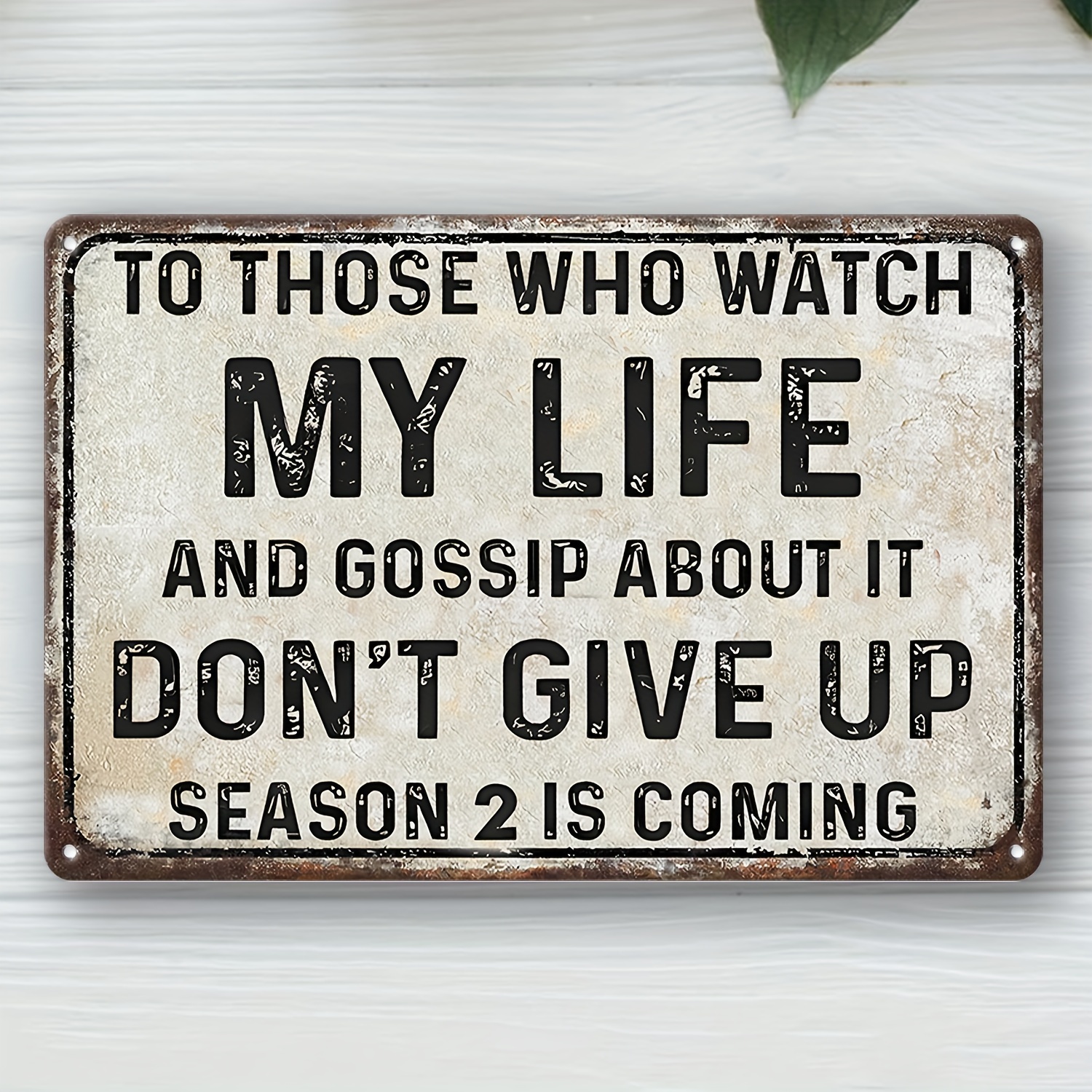 TEMU Decorative Signs & Plaques Vintage Style \" To Who Observe Me\" Metal Painted Signage - Waterproof And Moisture-proof Decoration, Perfect For