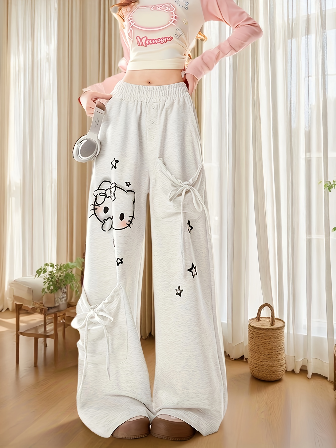 【U LAN】Girls Lettering Jogger Training Pants Amazon.com: Girl's Jogger Pants Criss Cross Cut Out High