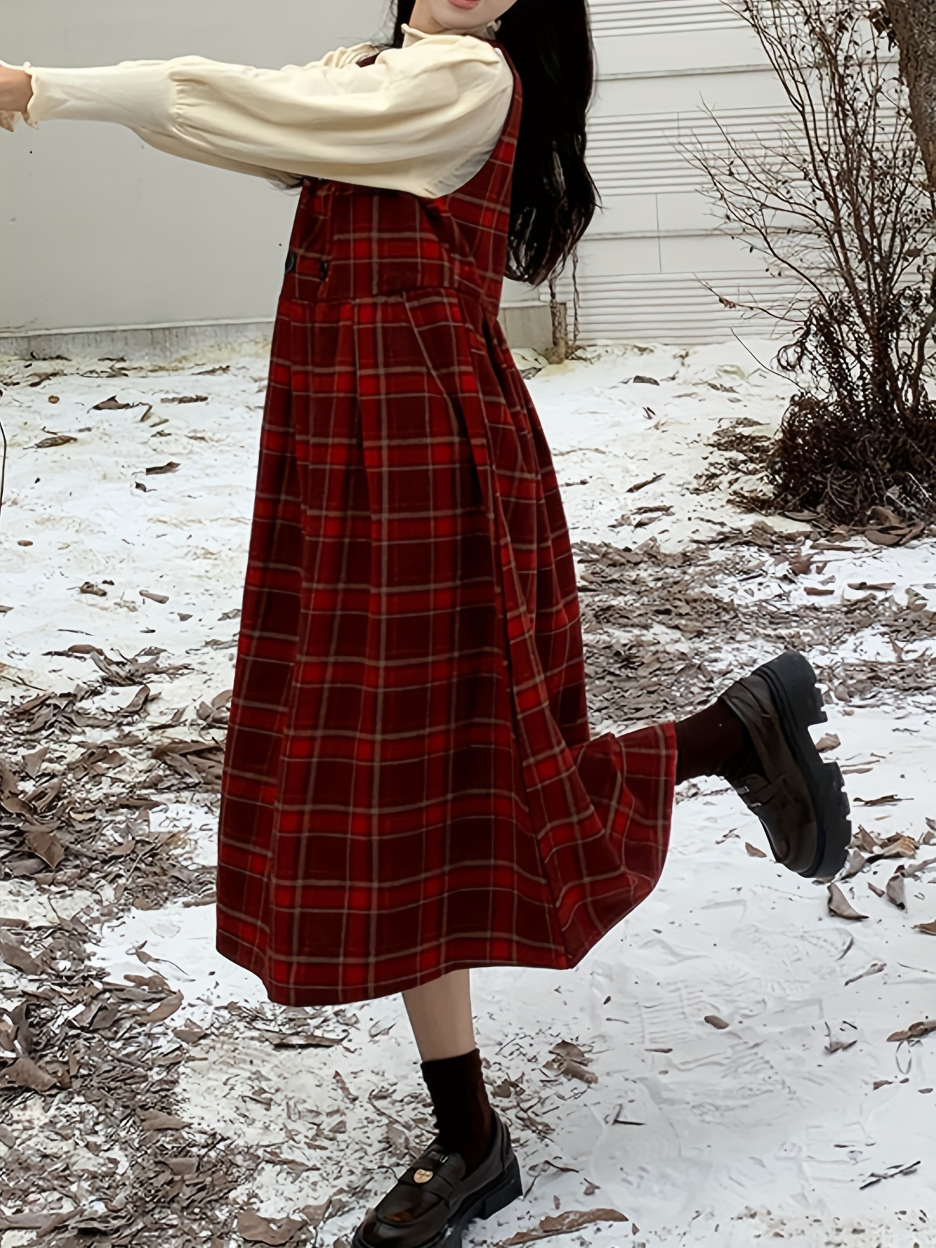 korean french style vintage christmas dress - Temu Ireland