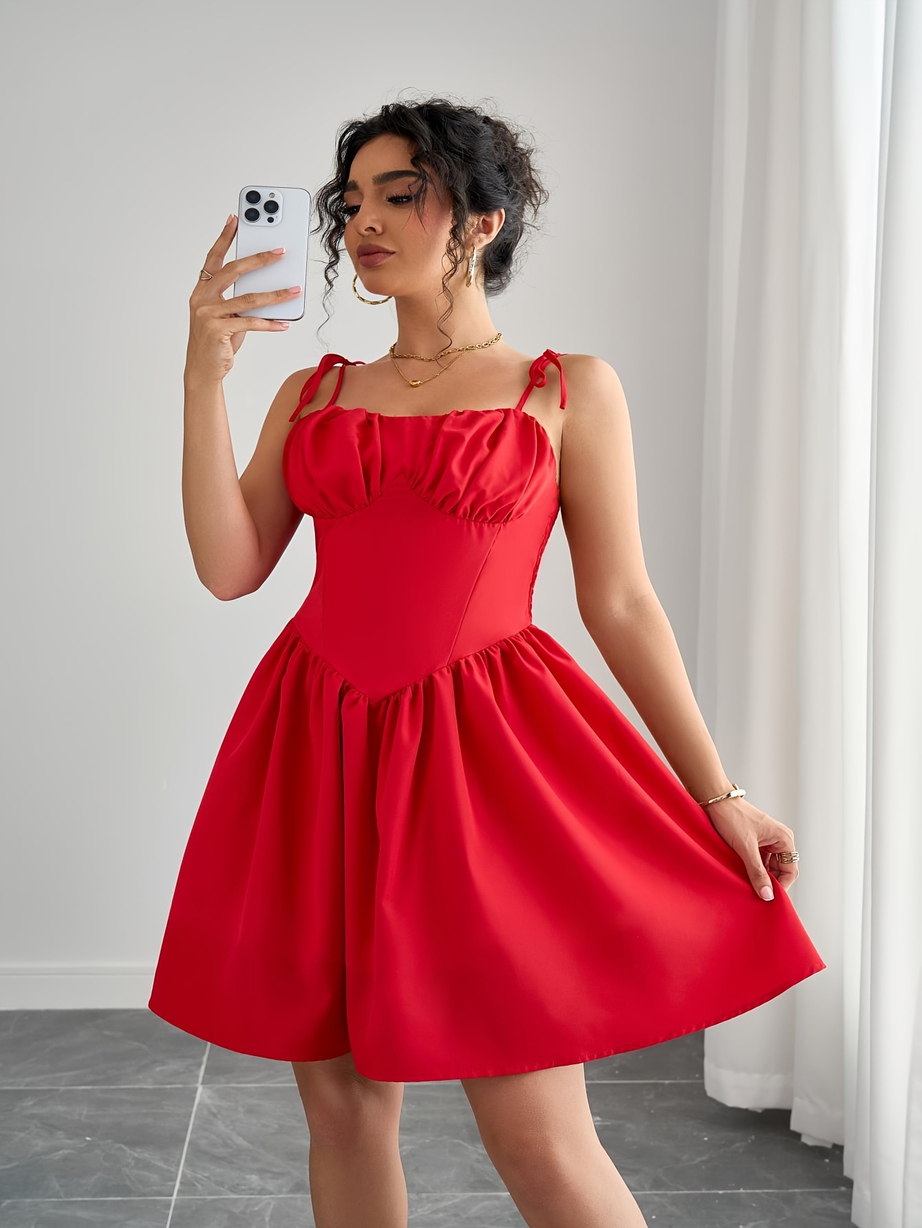 linen and cotton dress Linen Cotton Shirt Dress with Contrast Stitching main image 0