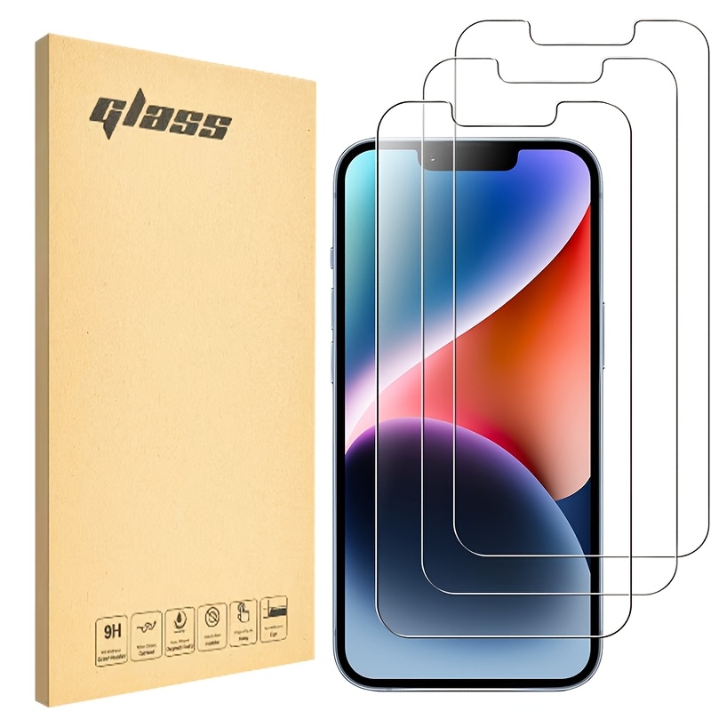 TEMU Set Of 3 Screen Protectors Designed For For Iphone Including The 17 Series, 16, 15, 14, 13, 12, And 11 Pro Max. Tempered Glass Protectors Offer High-definition And Are, Providing Full Coverage