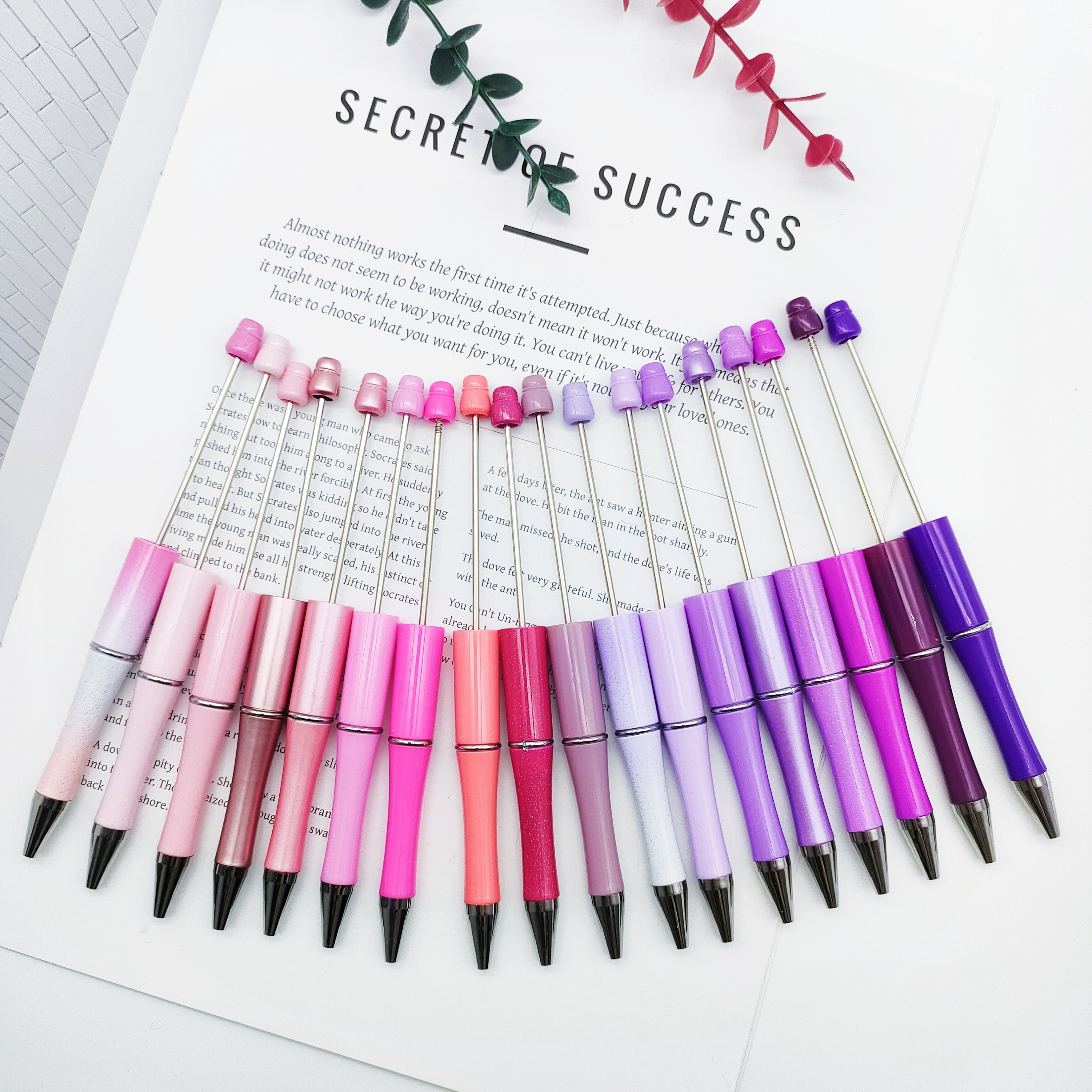 

10pcs & Ballpoint , , Twistable Plastic Diy Pen Set For Use