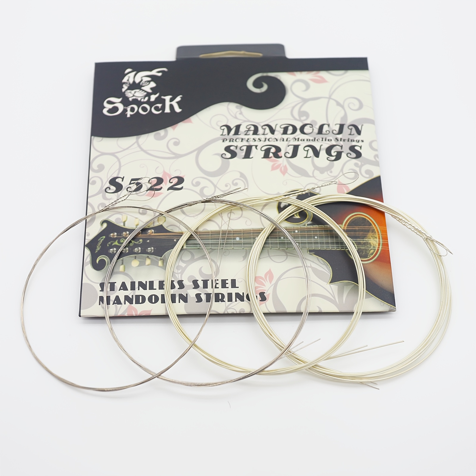 

Set Of Mandolin Strings, Silver-plated Copper Wound With , Made Of High Carbon Steel, Suitable For 8-string Mandolins, With Gauge 10-34