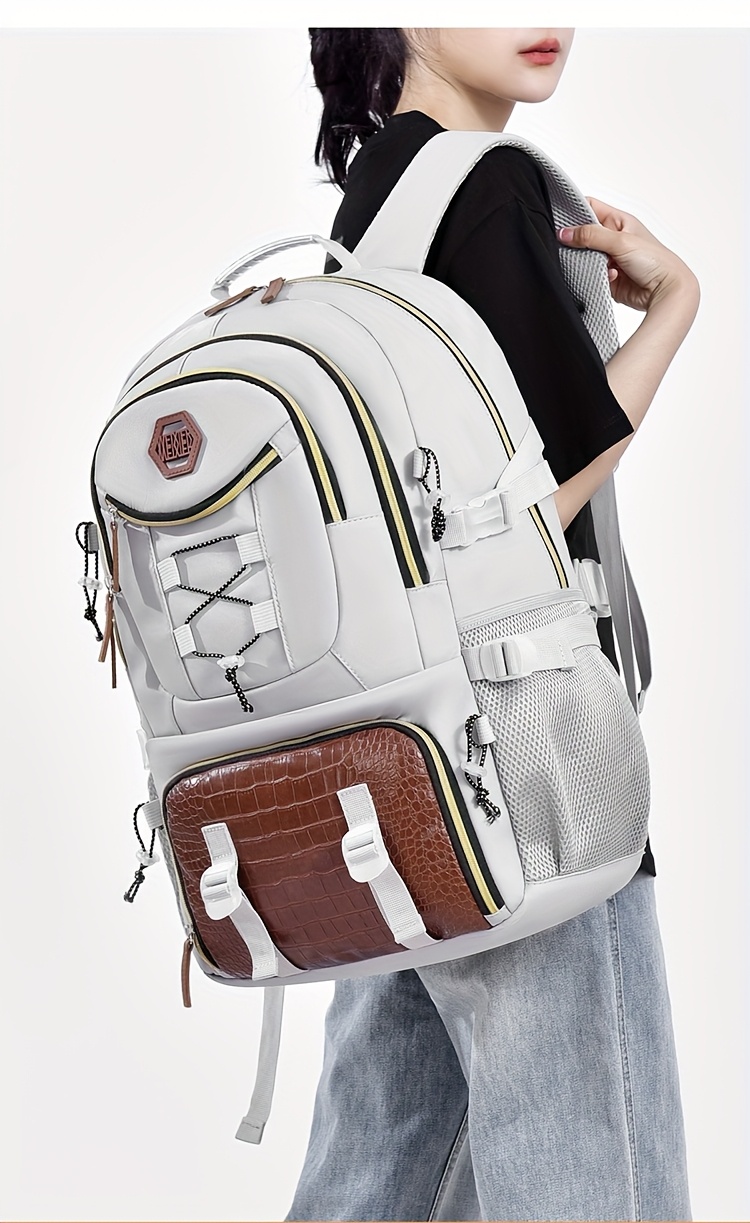 [Durable Travel Backpack] Durable Large Capacity Backpack | Separate Shoe Compartment, Easy-to-Clean, Multiple Compartments for Business Trips, Daily Use & Outdoor Travel - Holiday Gift, Adjustable Strap, Lightweight, Laptop Compartment, Travel Gear