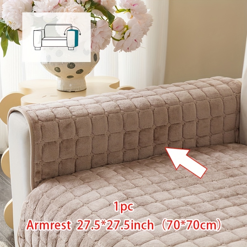 TEMU 1pc Solid Color Sofa Cushion Fabric, Comfortable And Soft, Easy , Use, Pet-friendly, Living Room And Bedroom, Scratch-resistant, Anti-slip And