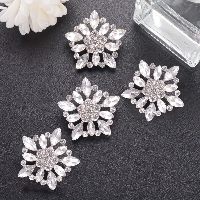 3 шт. 5 шт. роскошных металлических пуговиц, украшенных кристаллами, для одежды, рубашек, свитеров и пальто, подходящих для проектов DIY и подарочных коробок, детали 6