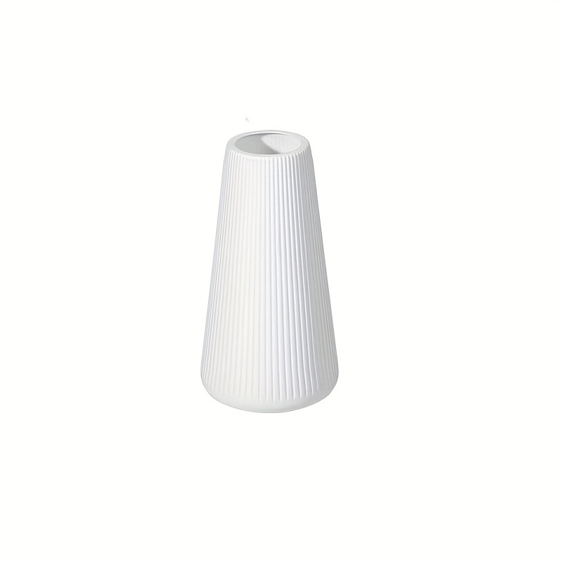 Image of Piece Set Of Plastic Striped Vase Combination, 3 Sizes (small/medium/large), Scandinavian Home Table Decoration, Durable And Strong, Suitable For Placing Dried Flowers