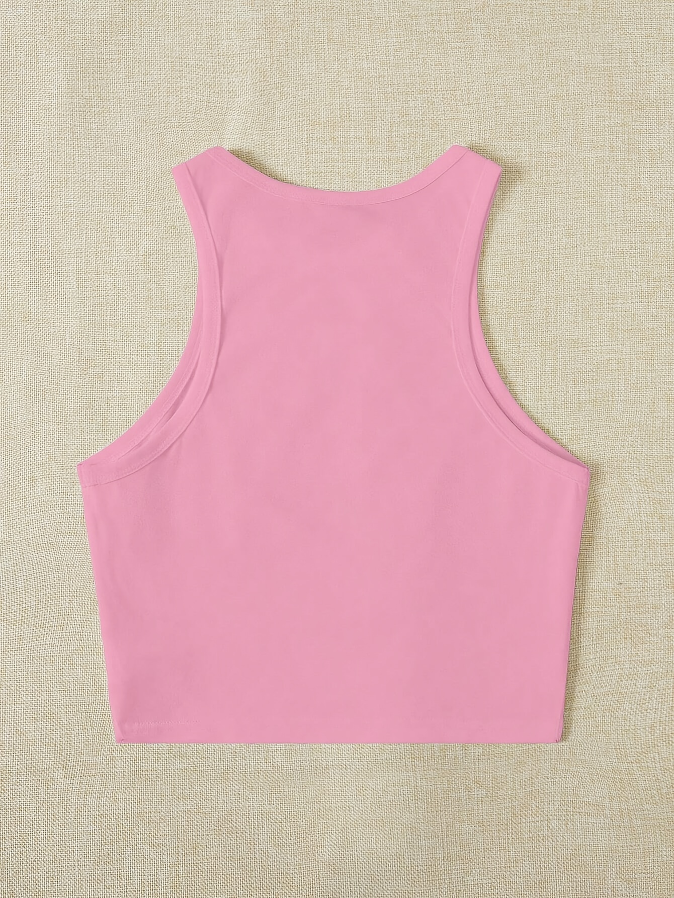 Women's Elegant Cropped Graphic Tank Top - Cherry Print Semi-Sheer Stretchy, Round Neck Sleeveless Shirt, Machine Washable All-Season Casual Top, Ladies Tank Tops, Playful Summer Wear
