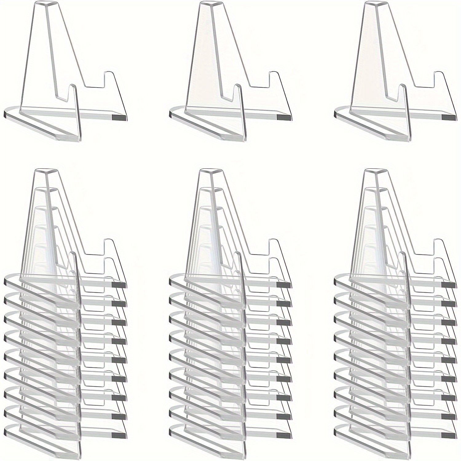 

30pcs Clear Display Stands - For & Graded Collections, No Needed