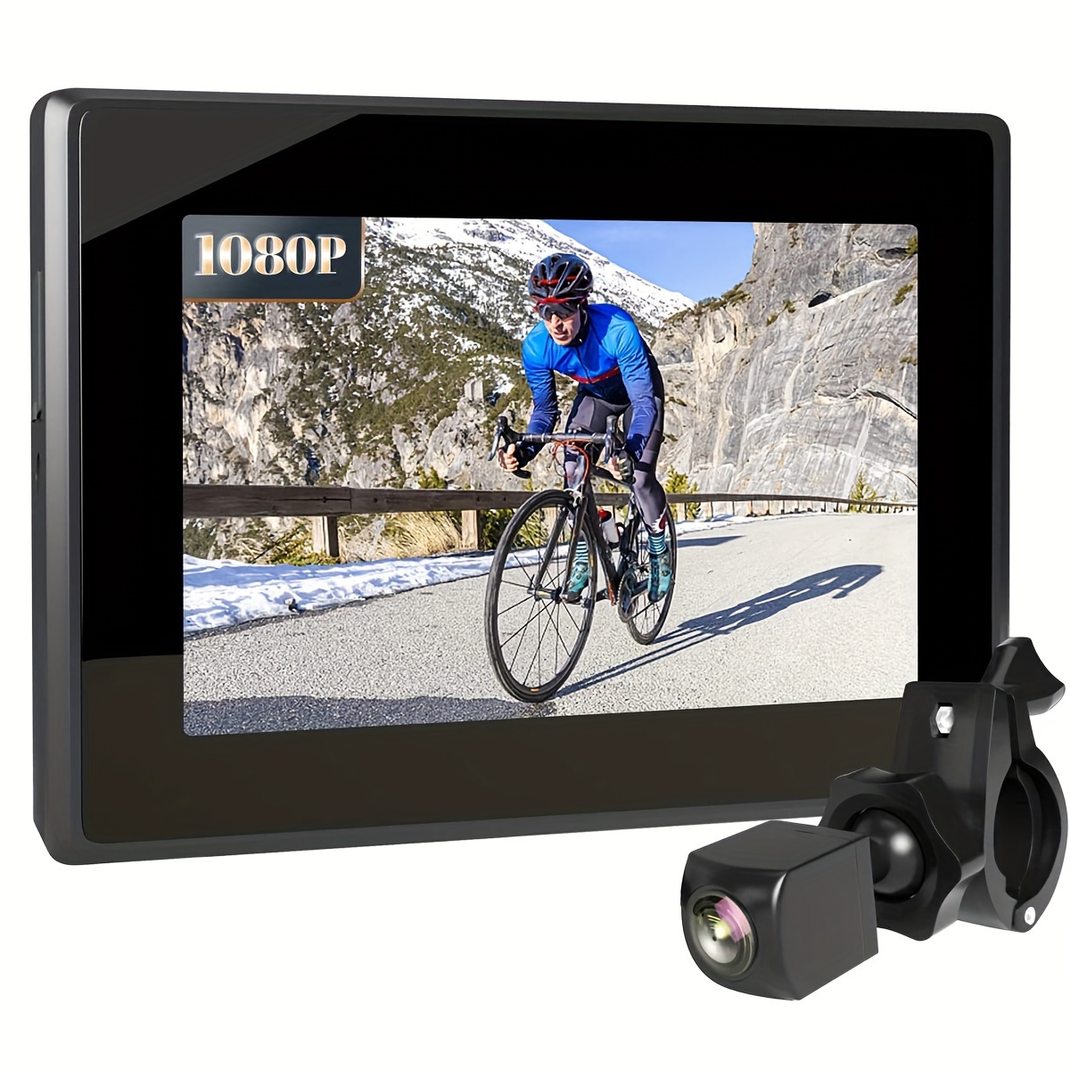 

360°colour Rotating And 4.3- 1080p Hd Display Rear For / Bikes, E-bikes To Install, Upgraded -shake And -vibration