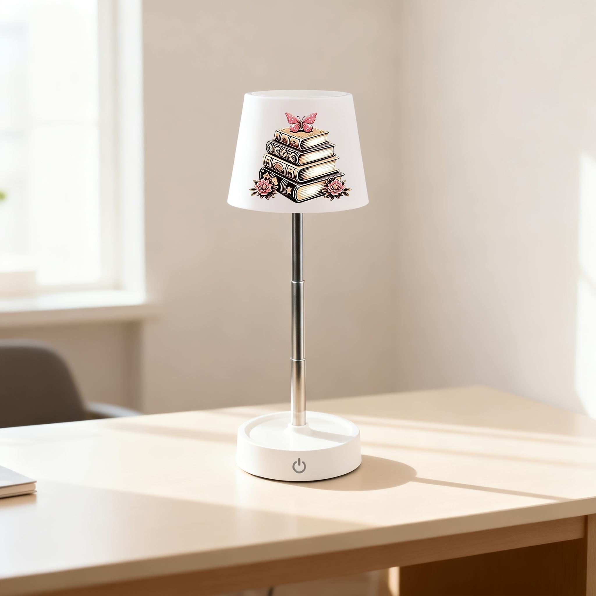 Rechargeable Table Lamp with Book Design