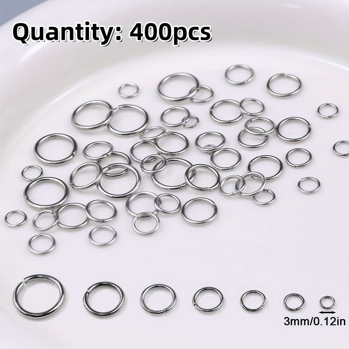 TEMU 400 pièces d'accessoires DIY en acier inoxydable, fermoirs résistants à la décoloration et au vieillissement, idéaux pour la création de bijoux