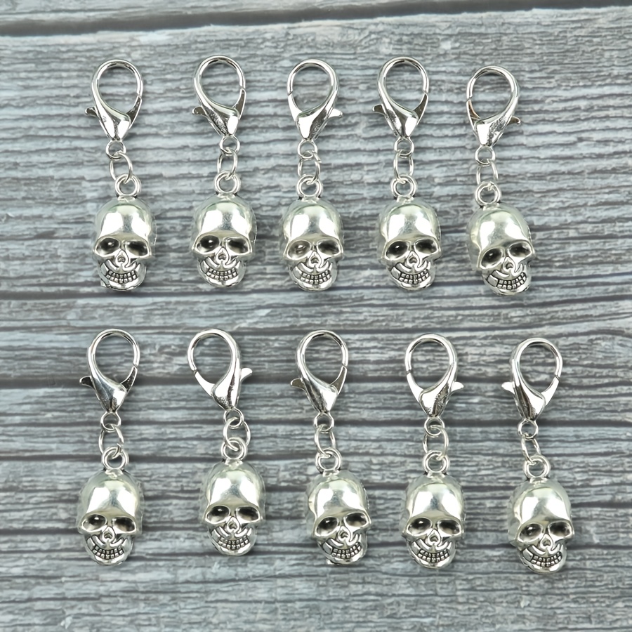 E-shop Geschenk für Sie/Ihn 5 Stück/10 Stück Halloween Party Totenschädel Schlüsselanhänger Packs, Metall Hängeornament, Autoschlüsselanhänger Zubehör,