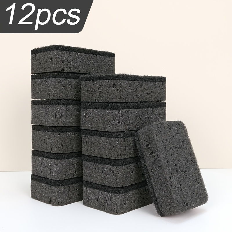 3/6/12pcs Cleaning Sponges, Scouring Pads, Dishwashing Scrubbers, Suitable For Kitchen Cleaning, Restaurant And Hotel Hygiene, Wiping Sinks, Stovetops, And Cleaning Utensils, Dishes, And Pots