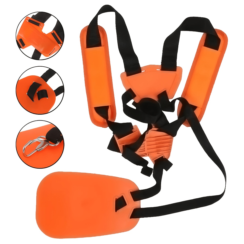 TEMU Variea - Universal Adjustable Trimmer Shoulder Strap With Padding, Harness, Brush Cutter Harness With Nylon Shoulder Straps, Trimmer Harness,