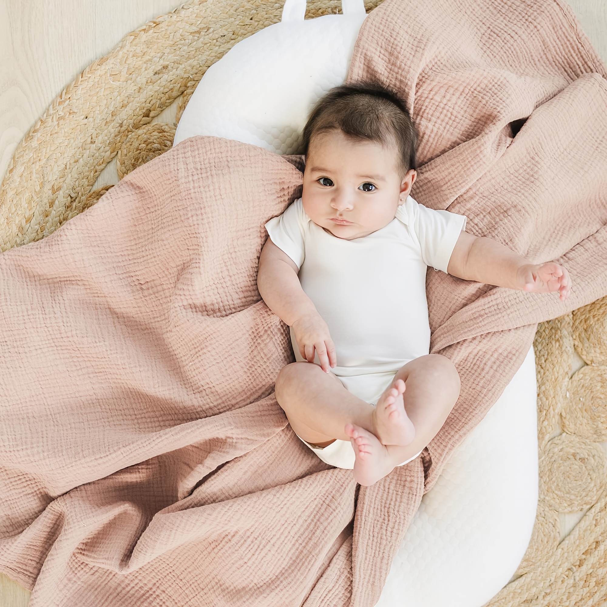 soft breathable muslin swaddle blankets Temu United Kingdom