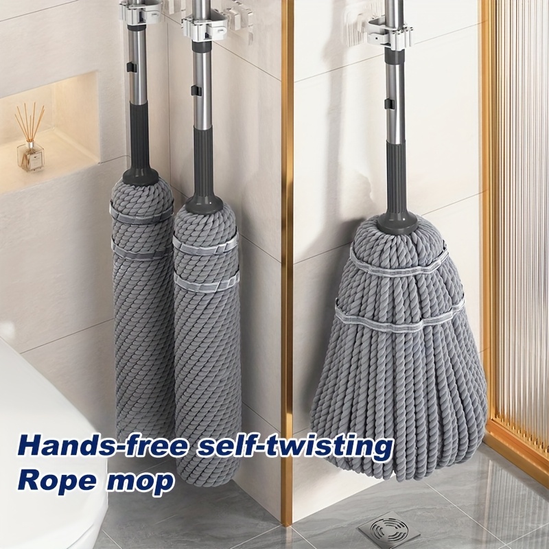 TEMU Joybos String Mop, Self-wringing Mop With Metal Handle, No Hand Washing Required, Easy Twist, Suitable For Wet And Dry Cleaning Tasks In Living