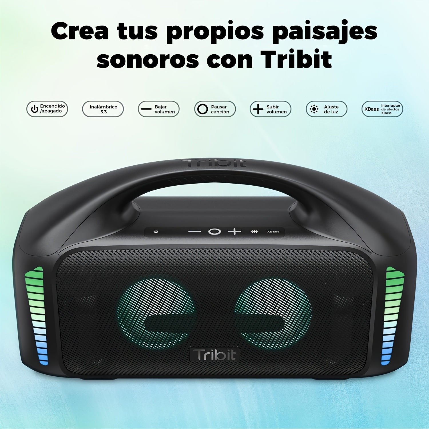 Bluetooth Speakers, 90W Portable Wireless Large Outdoor Speaker with Subwoofer, 2 Microphone, FM, Colorful Lights, EQ, Deep Bass Sound Boombox Bluetoo