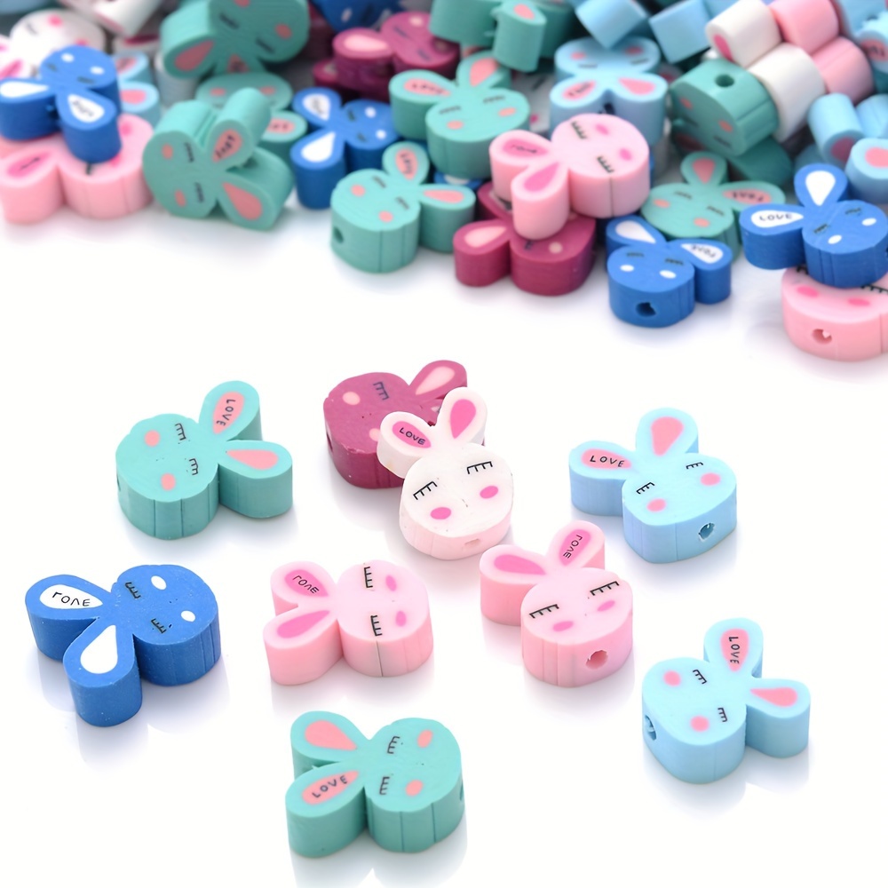 

50 Pcs 10mm Polymer Clay Beads, Animal Shaped Decorative Beads For Jewelry Making, Diy Bracelet Necklace Earring Craft Supplies, No Plating Sports Theme Beads Without Mosaic Material