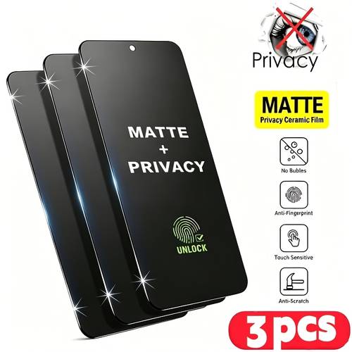 item picture 3 pack anti glare frosted ceramic screen protector for samsung s26 s25 s24 s23 s22 s21 s20 series galaxy s26 ultra s25 ultra s24 ultra privacy anti fingerprint anti glare gaming film