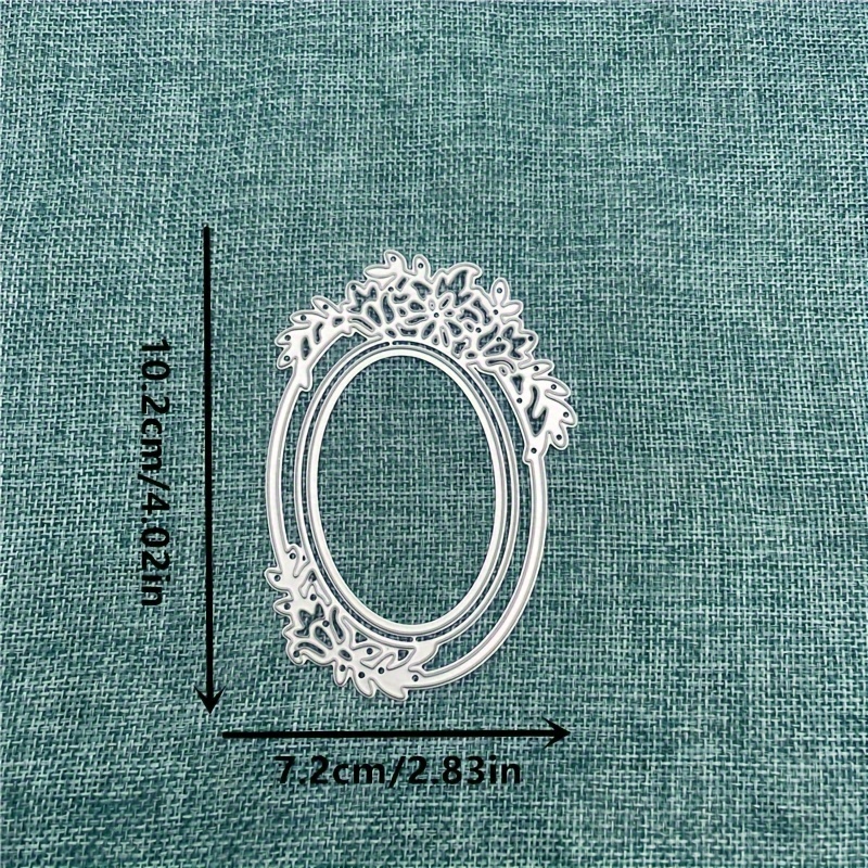 Oval Lace Flower Frame Metal Cutting Die For Diy Scrapbooking Album Decorative Crafts Embossing Paper Cards Making