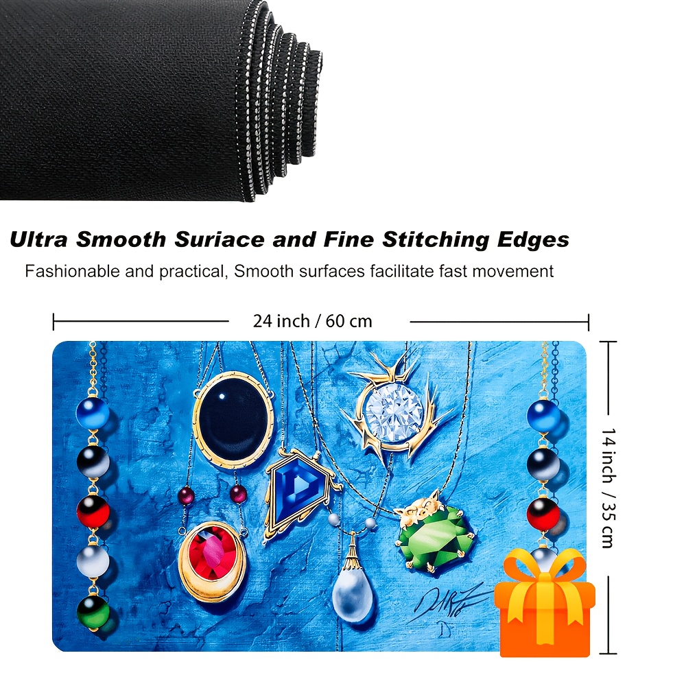 TEMU 24x14inch Multi Mox Trading Card Game Mat With Non-slip Base & Stitched Edges - Rubber Suitable For Tcg/ccg Strategy Board Games, Desk Mat